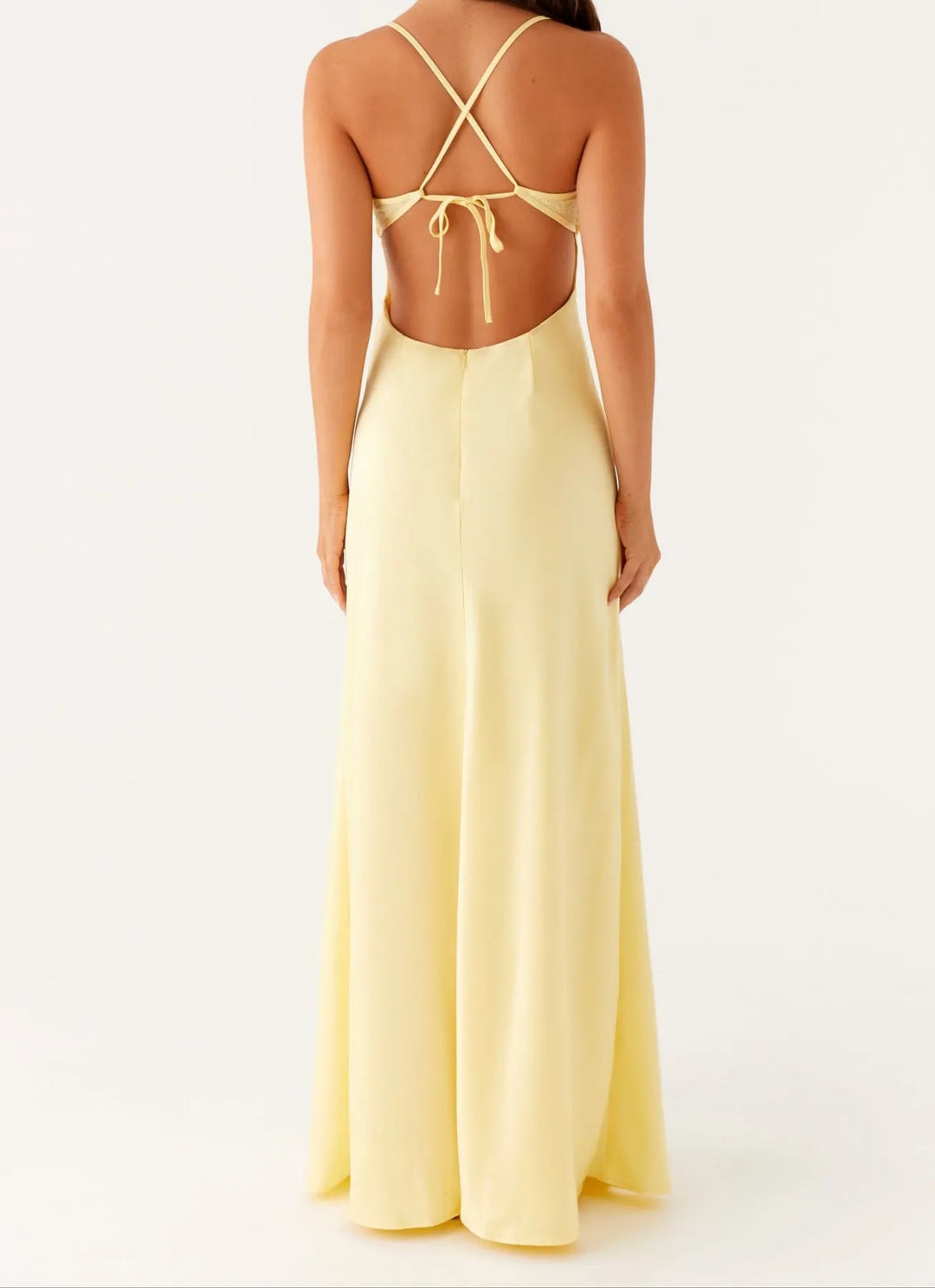 Women's Elegant Flowy Maxi Wedding Guest Dress with Sweetheart Neckline