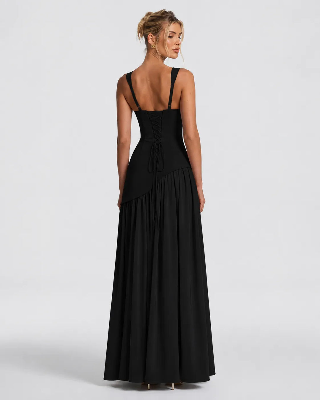 Women's Elegant Formal Maxi Wedding Guest Dress with Slit