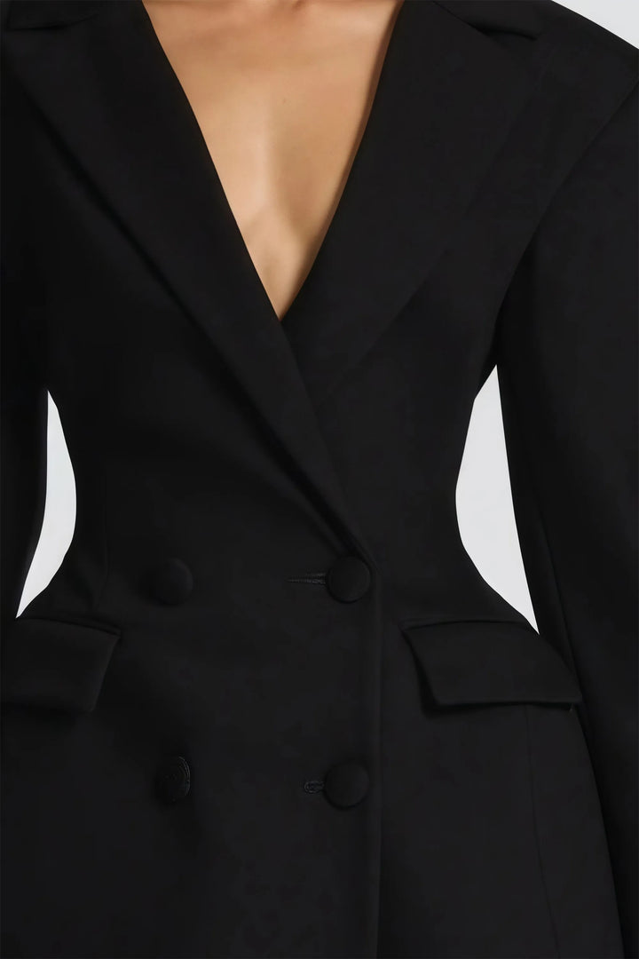 Women's Elegant Formal Mini Cocktail Dress with V-Neck
