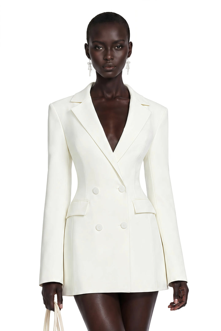 Women's Elegant Formal Mini Cocktail Dress with V-Neck