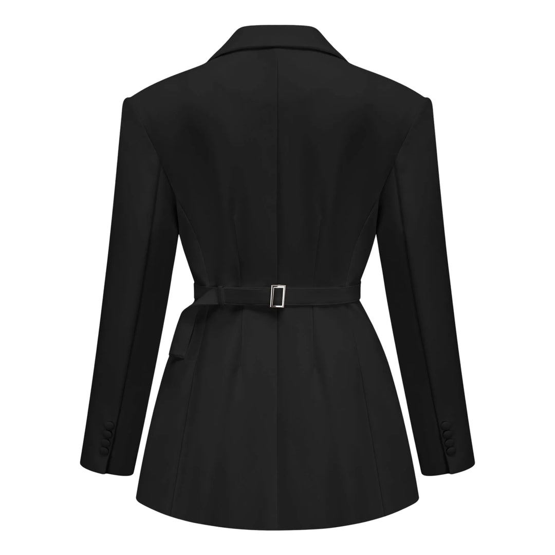 Women's Elegant Formal Mini Cocktail Dress with V-Neck