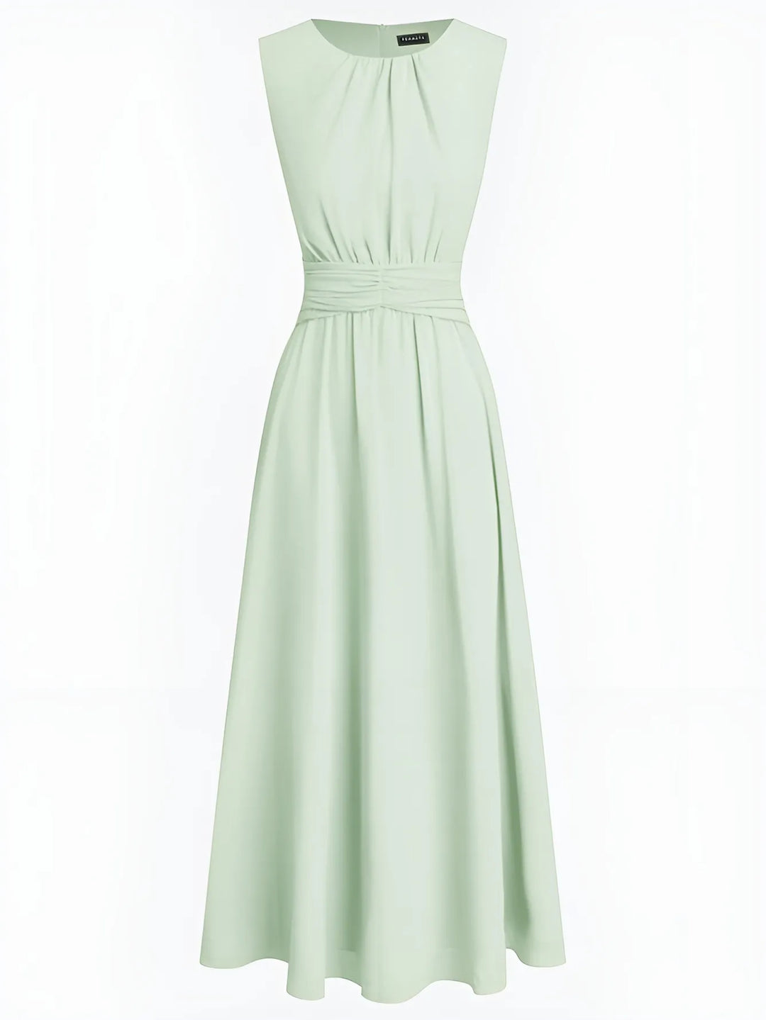 Women's Elegant Sleeveless Maxi Wedding Guest Dress with A-Line Silhouette