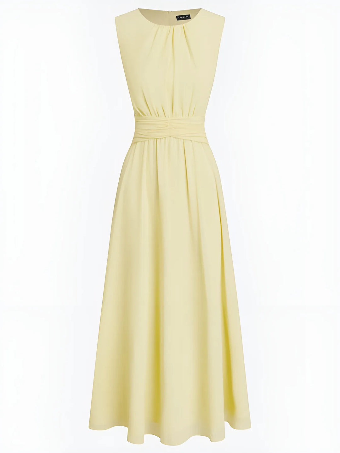 Women's Elegant Sleeveless Maxi Wedding Guest Dress with A-Line Silhouette