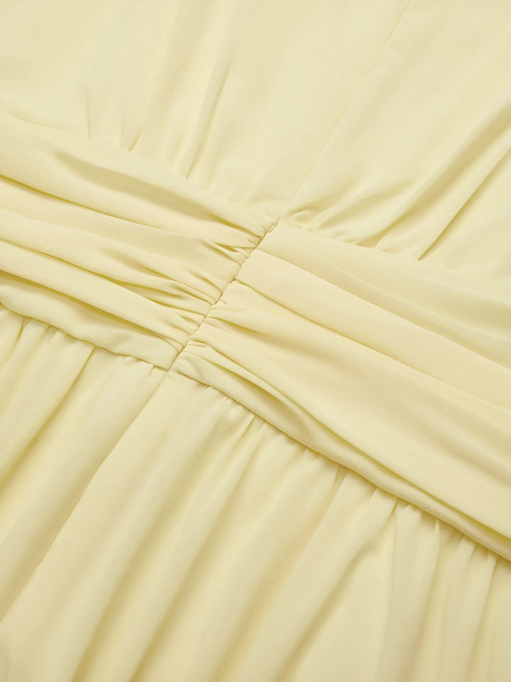 Women's Elegant Sleeveless Maxi Wedding Guest Dress with A-Line Silhouette