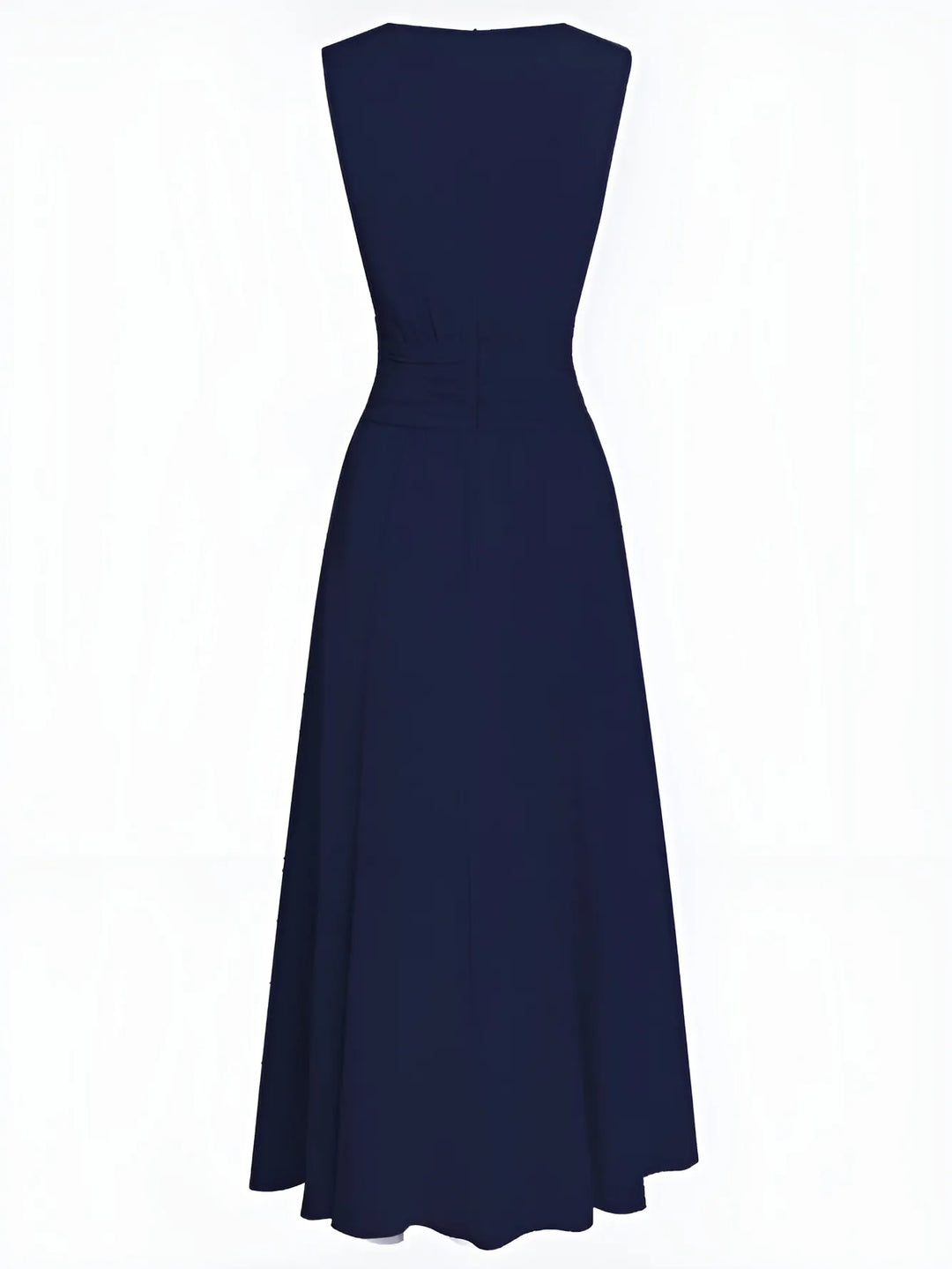 Women's Elegant Sleeveless Maxi Wedding Guest Dress with A-Line Silhouette