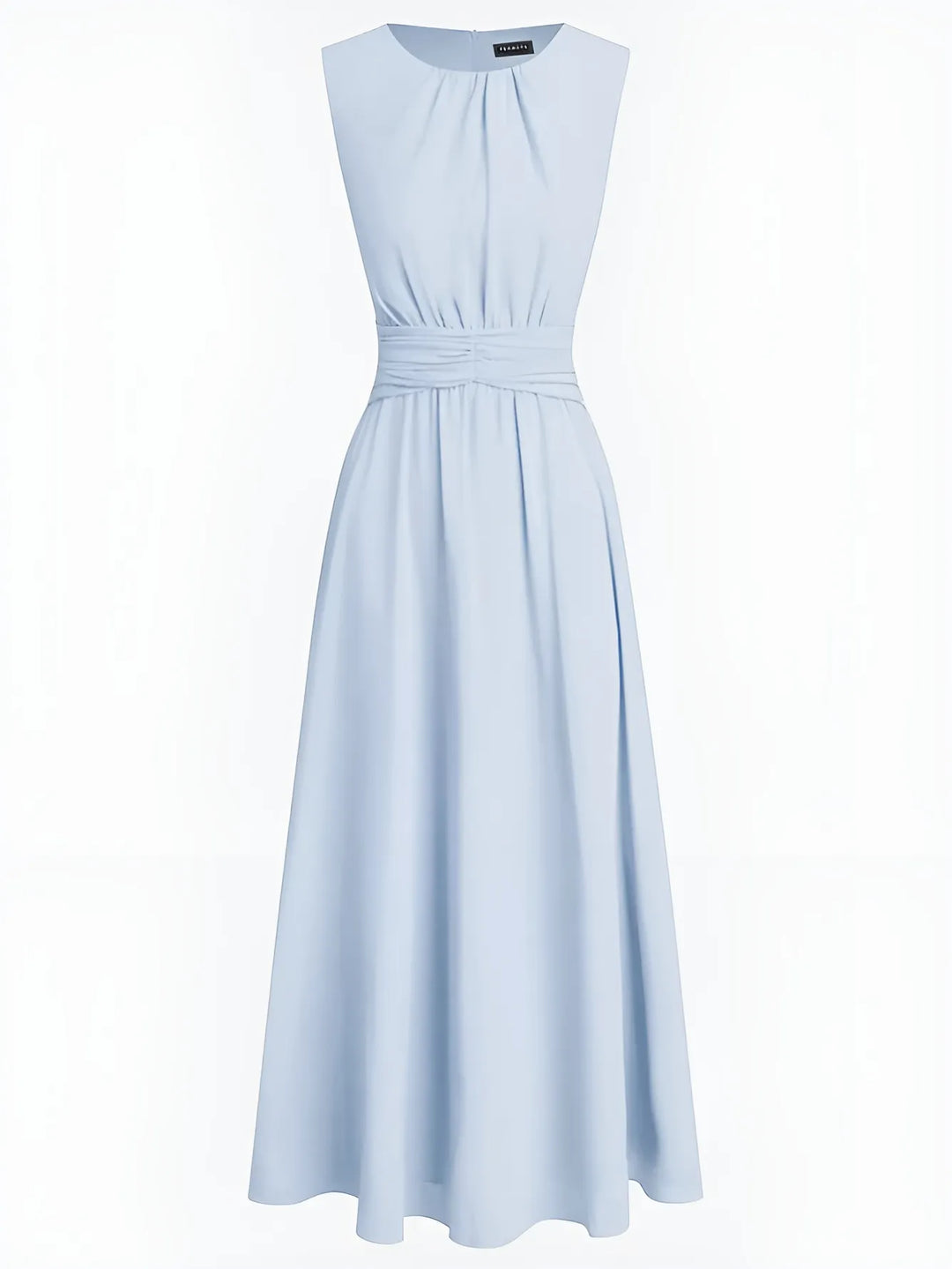 Women's Elegant Sleeveless Maxi Wedding Guest Dress with A-Line Silhouette
