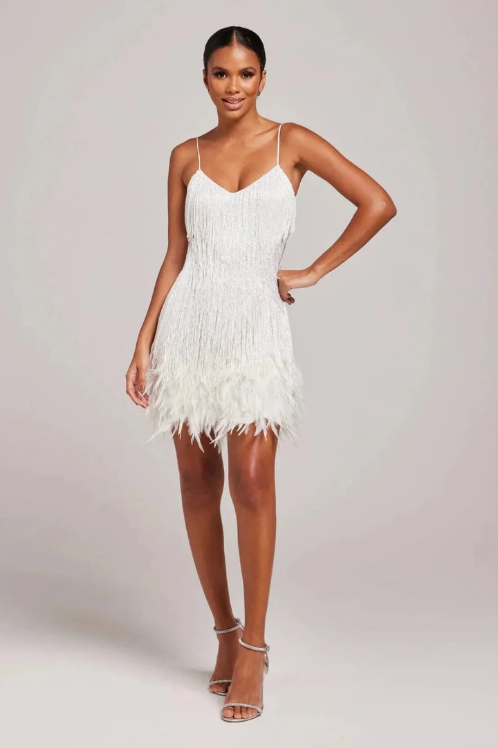 Women's Elegant Sleeveless Mini Cocktail Dress with V-Neck