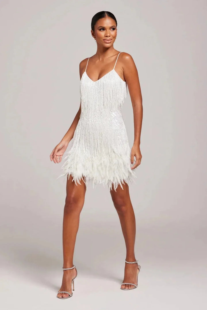 Women's Elegant Sleeveless Mini Cocktail Dress with V-Neck