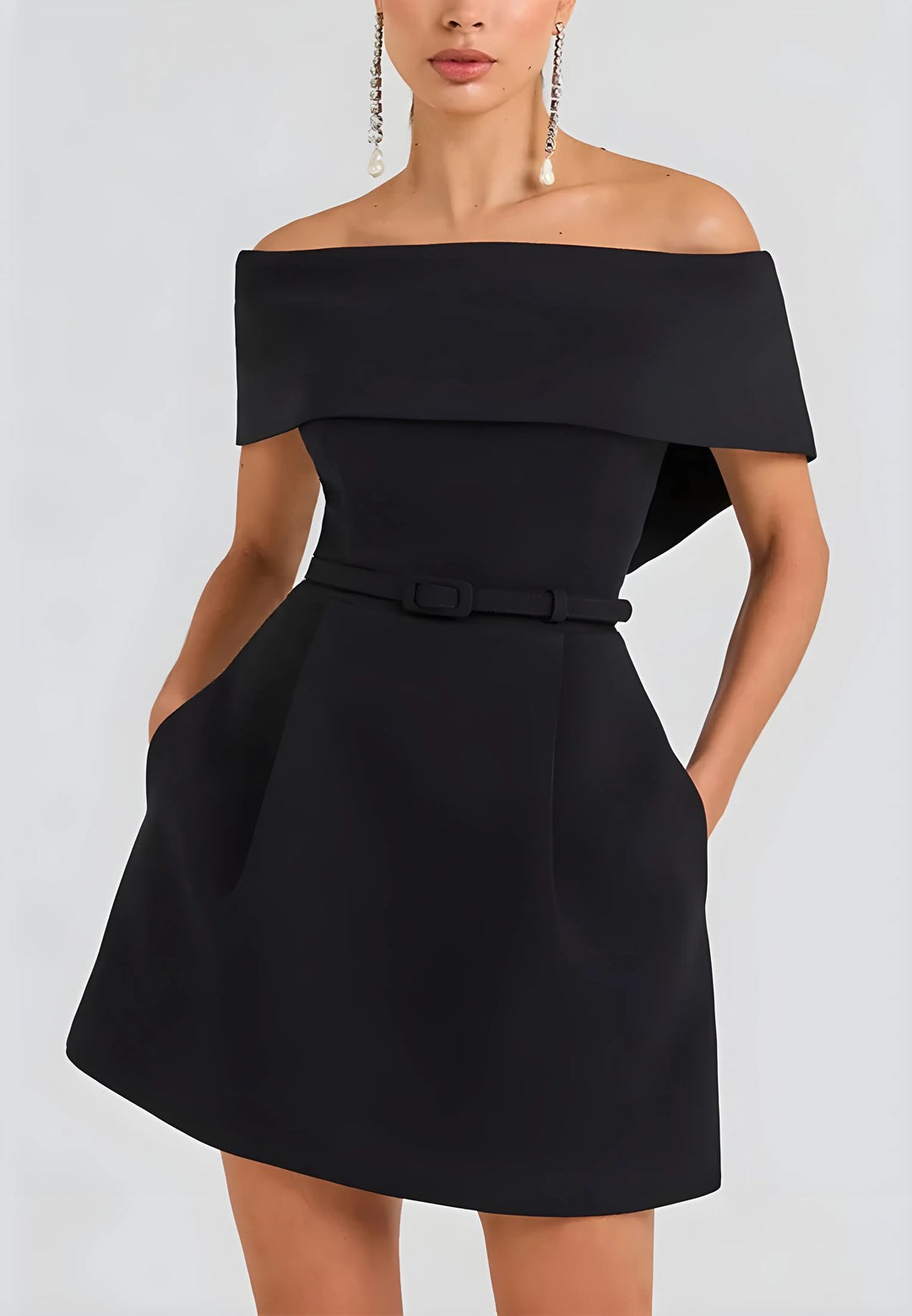 Women's Elegant Strapless Mini Cocktail Dress with Open Back
