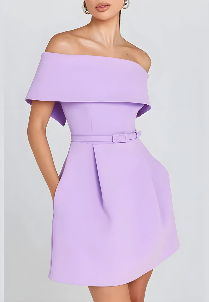 Women's Elegant Strapless Mini Cocktail Dress with Open Back