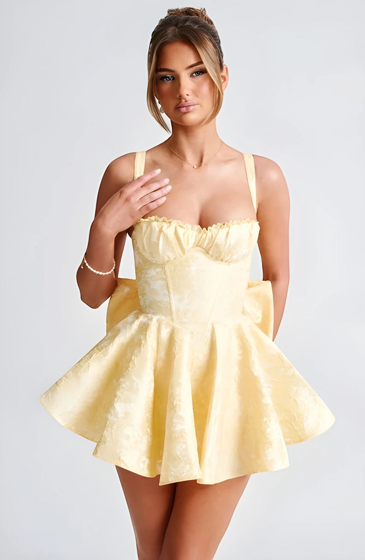 Women's Floral Mini Cocktail Dress with Sweetheart Neckline