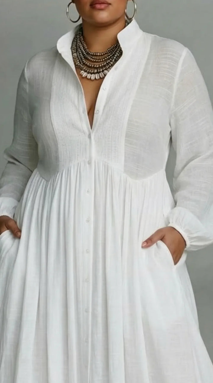 Women's Formal Elegant Maxi Wedding Guest Dress with Pleated Detail