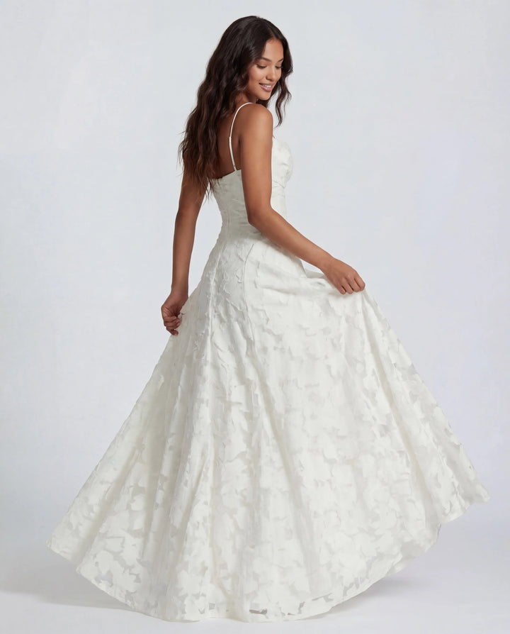Women's Formal Floral Maxi Wedding Guest Dress with Spaghetti Straps