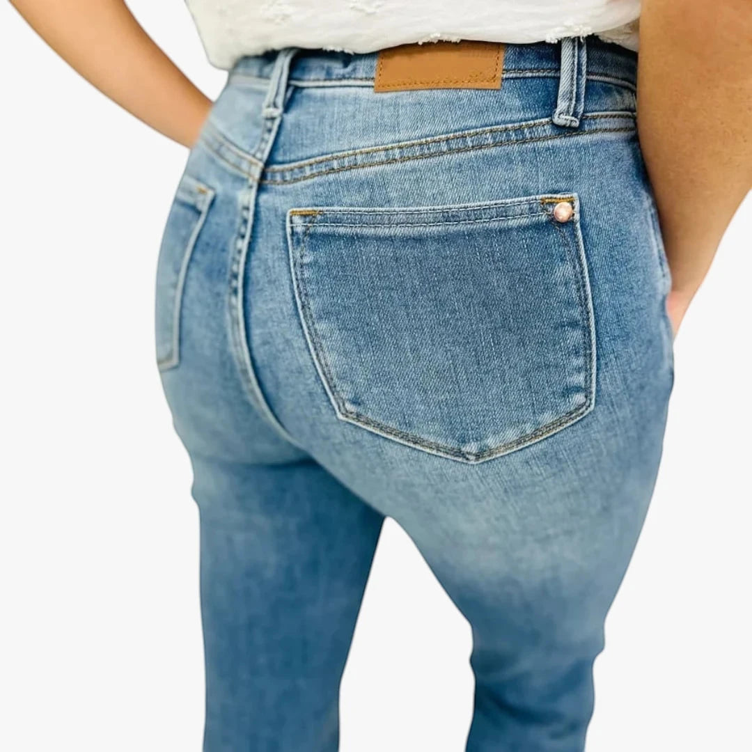 Women's High Waisted Bootcut Jeans with Stretch