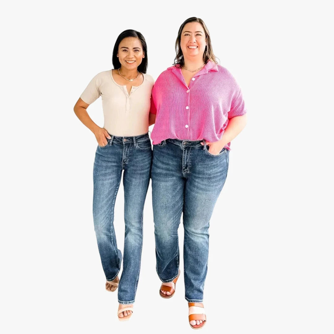 Women's High Waisted Bootcut Jeans with Stretch