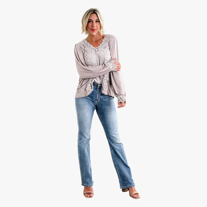 Women's High Waisted Bootcut Jeans with Stretch