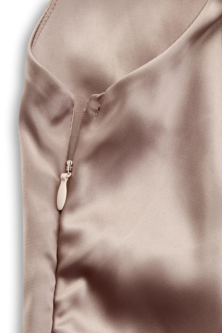 Women's One Shoulder Formal Maxi Wedding Guest Dress with Ruched Detail
