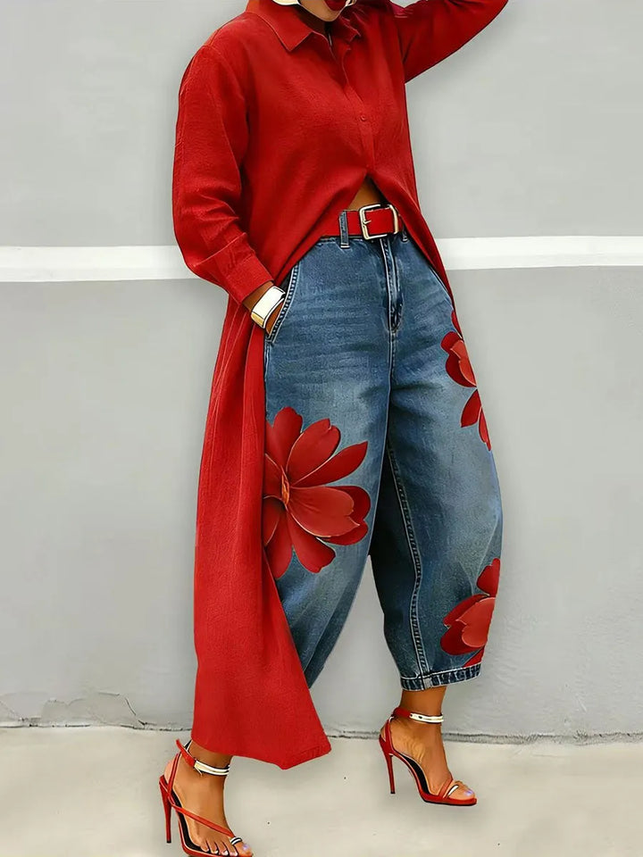 Women's Wide Leg Cropped Jeans with Pockets