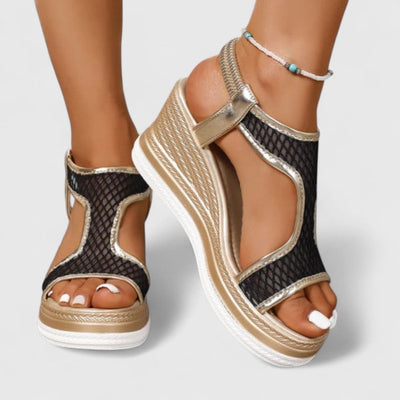 Sylvara | Women’s T-strap wedge heels