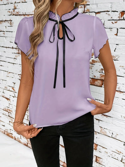 ROSEMARY | ELEGANT FLUTTER SLEEVES BLOUSE