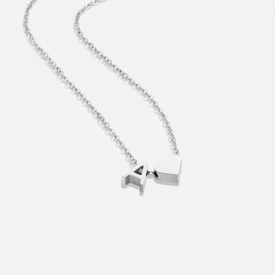 YAHNA | LETTER INITIAL SILVER NECKLACE