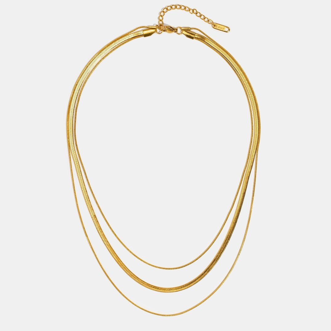 Gold Multistrand Chain Necklace
