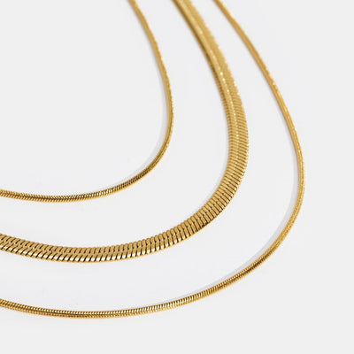 Gold Multistrand Chain Necklace