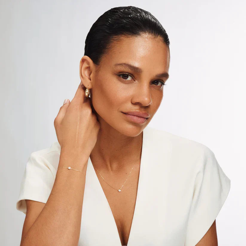 Moissanite Stone Bracelet Cléa | Gold