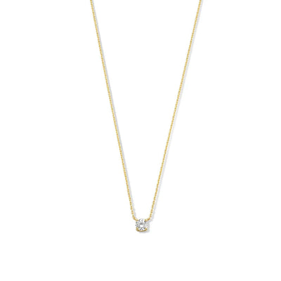 Cléa Necklace with Moissanite Stone | Gold