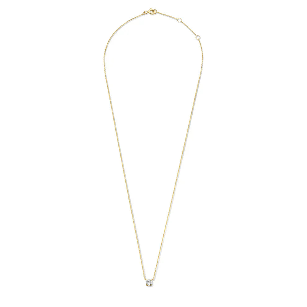 Cléa Necklace with Moissanite Stone | Gold