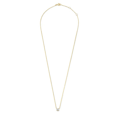 Cléa Necklace with Moissanite Stone | Gold