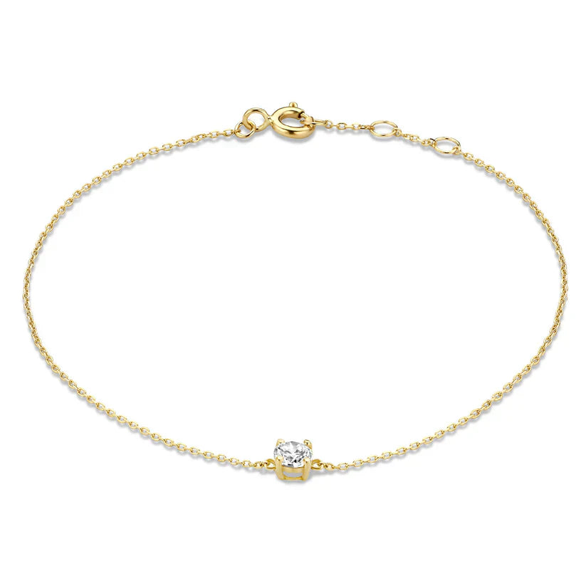 Moissanite Stone Bracelet Cléa | Gold