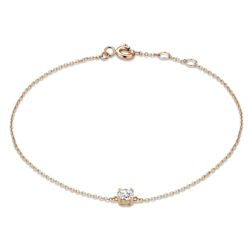 Moissanite Stone Bracelet Cléa | Gold