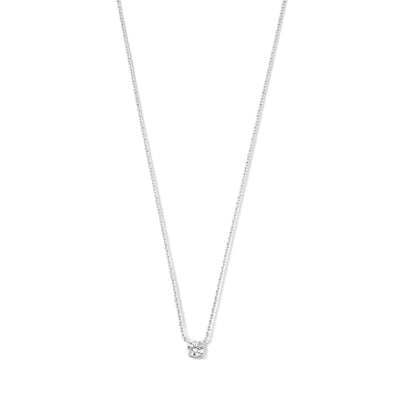 Cléa Necklace with Moissanite Stone | Gold