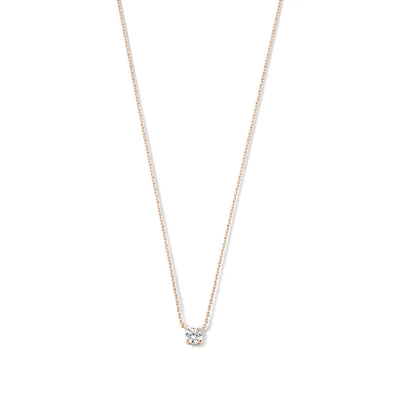 Cléa Necklace with Moissanite Stone | Gold