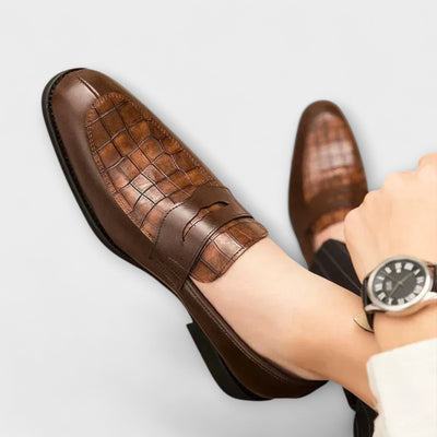 Milo | Luxe Crocodile Slip-On Loafers