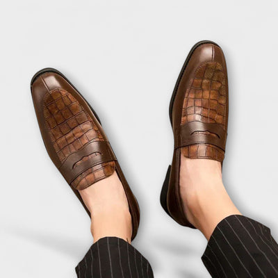 Milo | Luxe Crocodile Slip-On Loafers