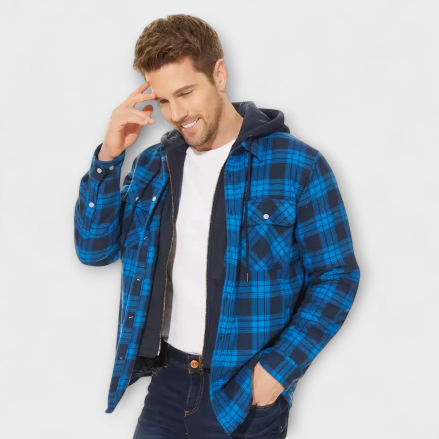 Jasper | Cozy Check Hooded Outerwear
