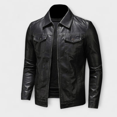 LUCAS | Chic Synthetic Leather Jacket