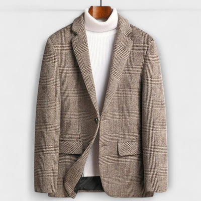 Asher | Elegant Checked Wool Blazer