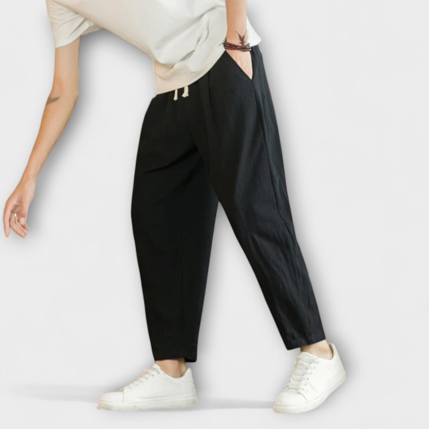 **Luca | Versatile Cotton Trousers**