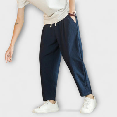 **Luca | Versatile Cotton Trousers**