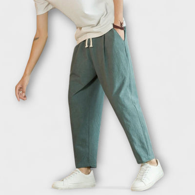 **Luca | Versatile Cotton Trousers**