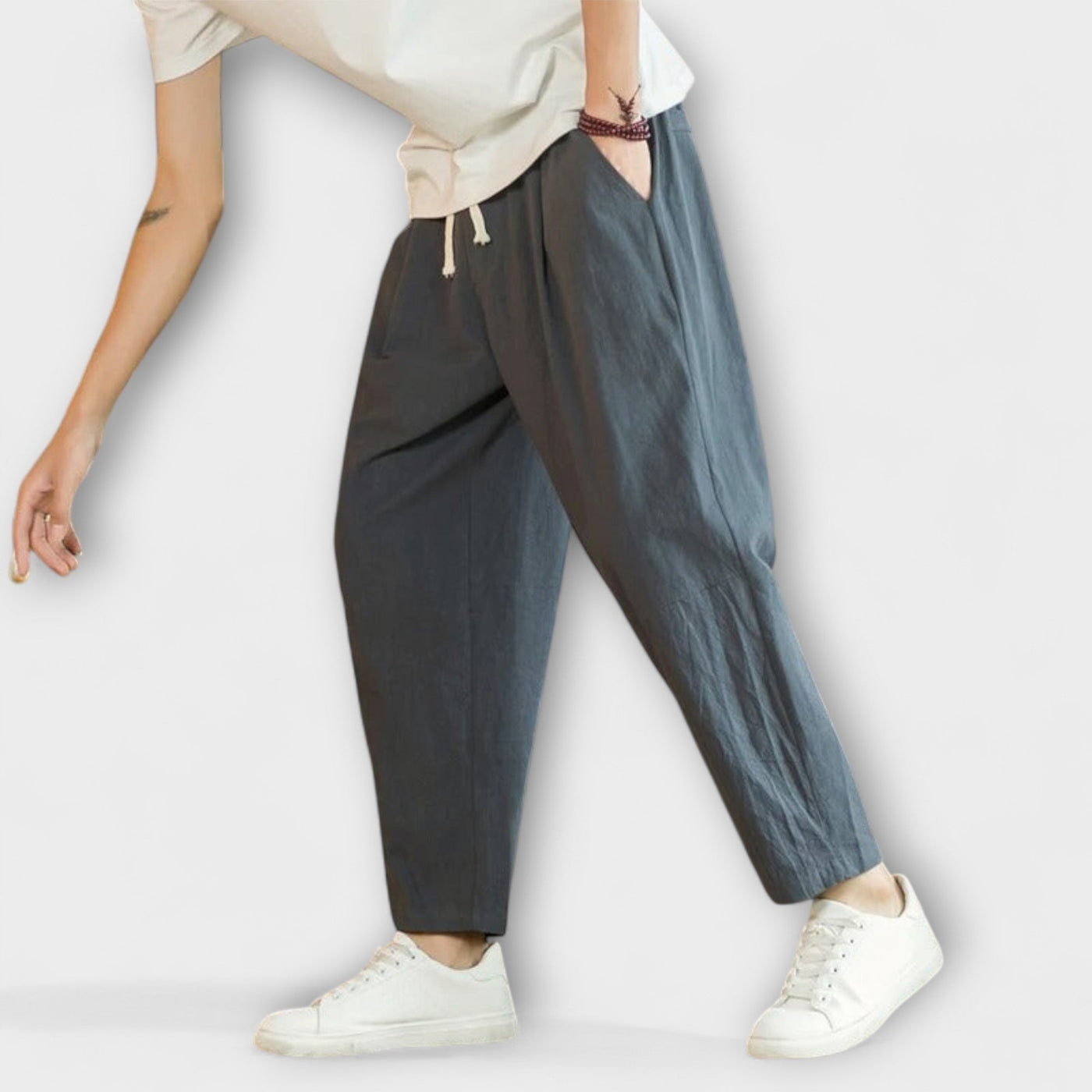 **Luca | Versatile Cotton Trousers**