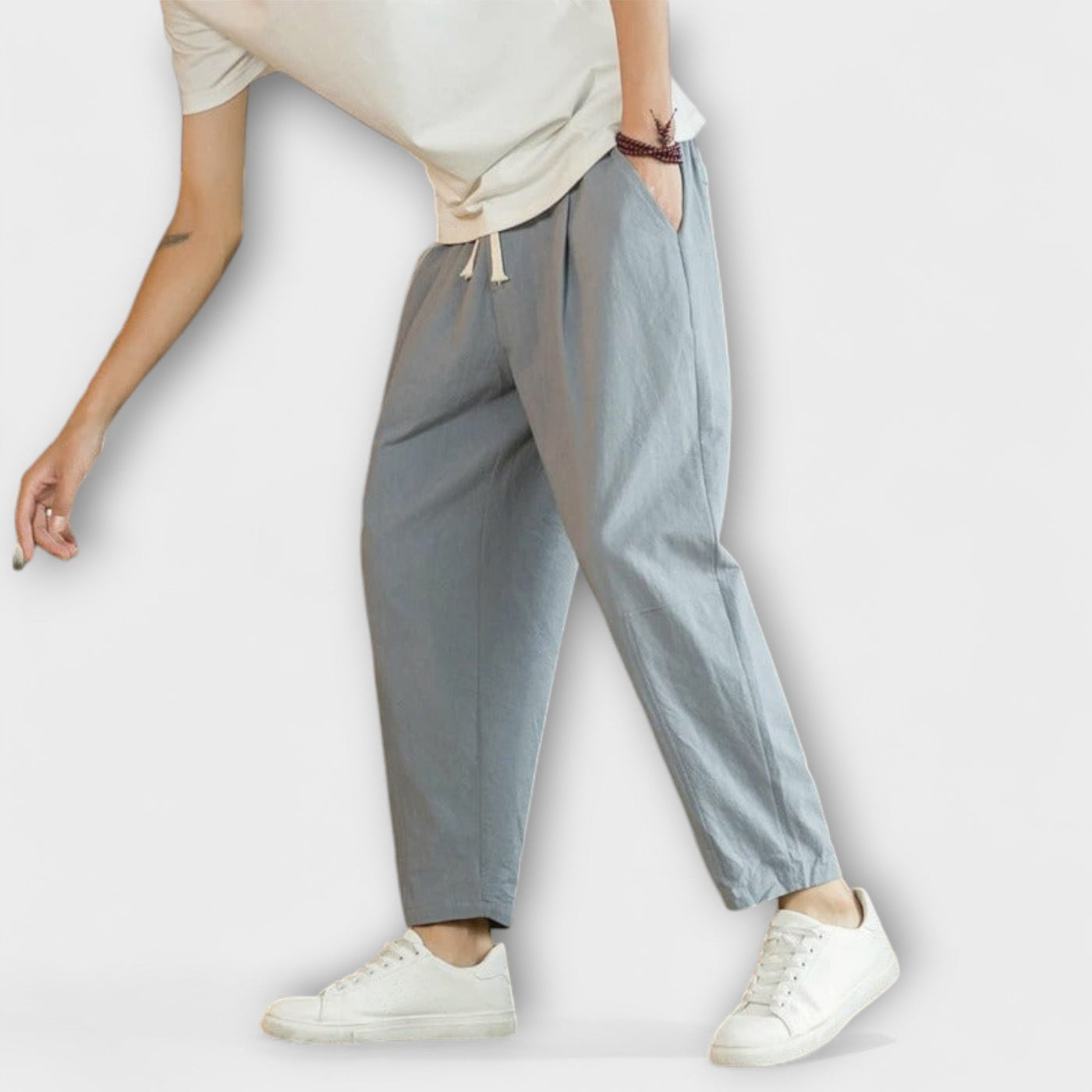 **Luca | Versatile Cotton Trousers**