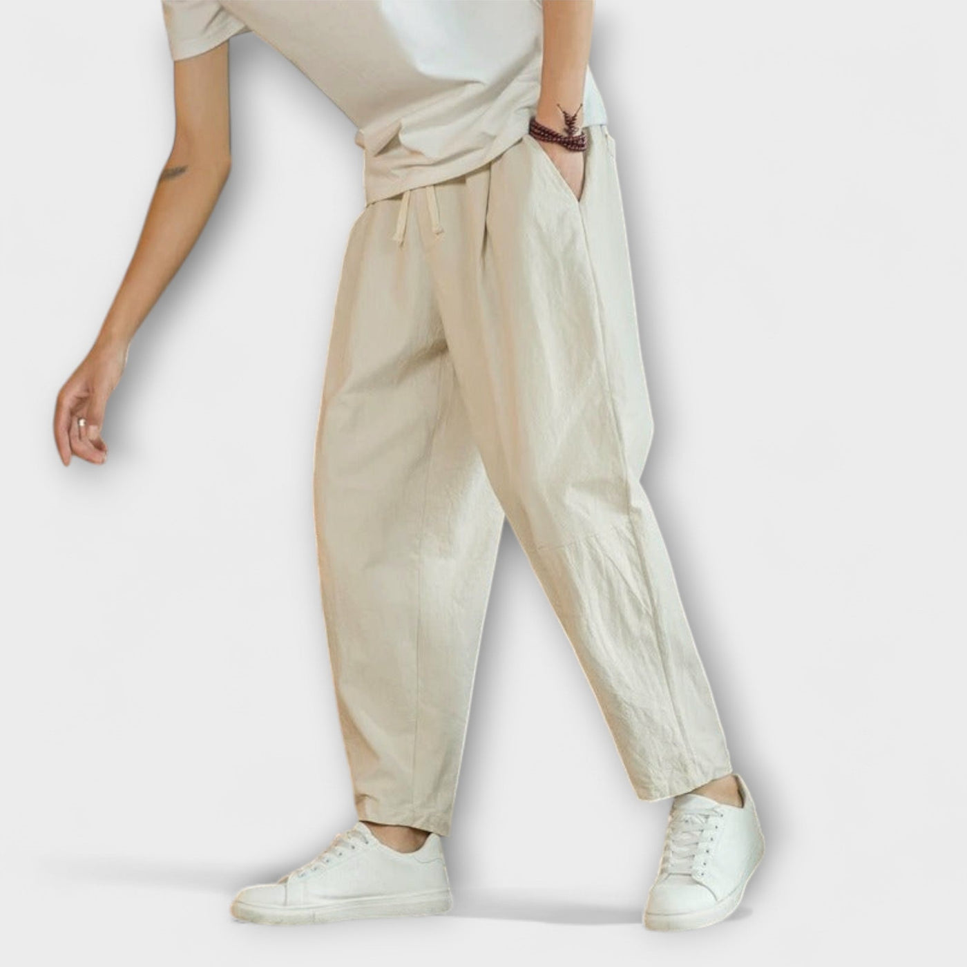 **Luca | Versatile Cotton Trousers**