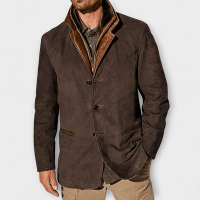 **Gideon | Classic Suede Overcoat**