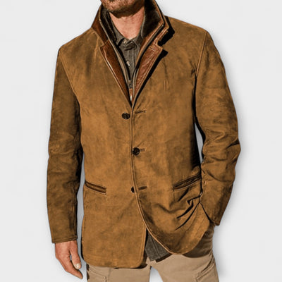 **Gideon | Classic Suede Overcoat**