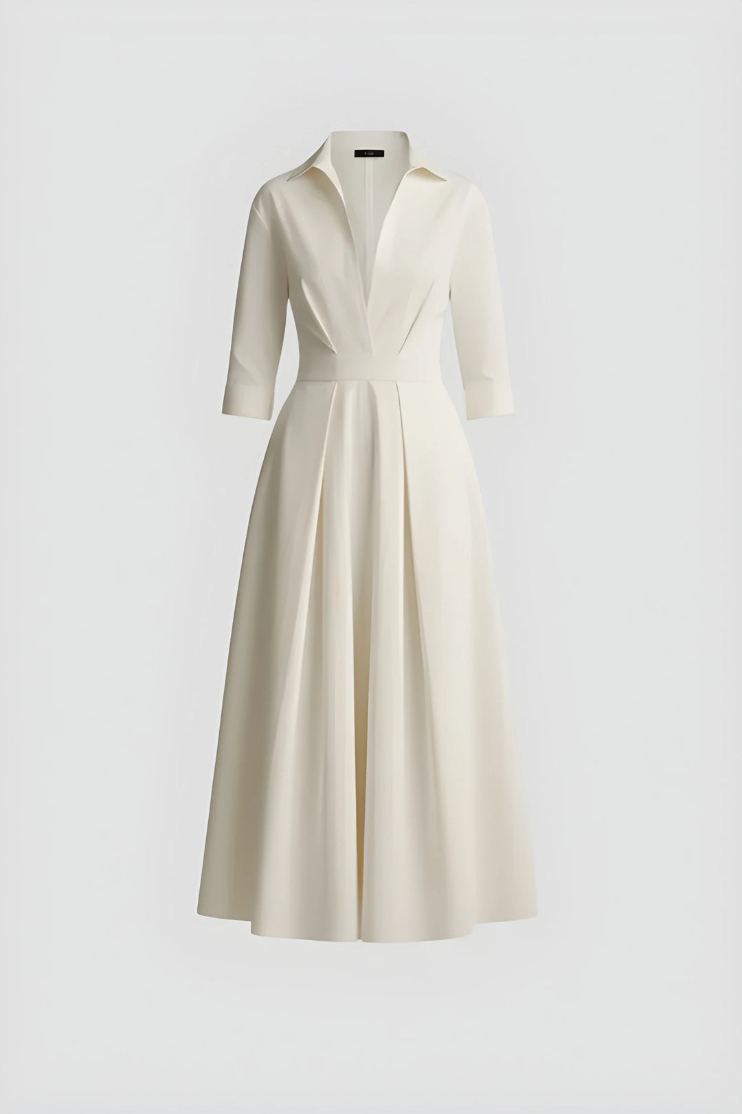 Women's Elegant Formal Midi Wedding Guest Dress with Long Sleeves